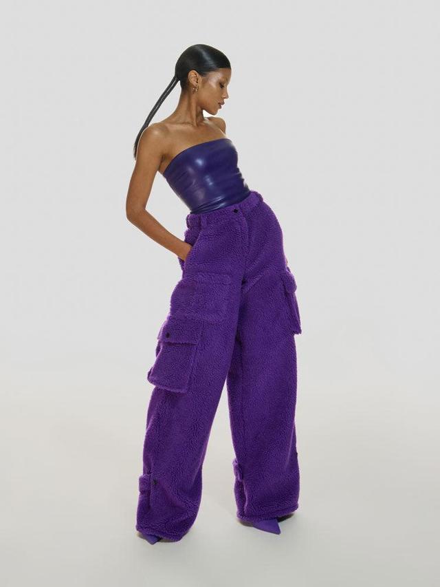 Fluffy pants in Purple Product Image