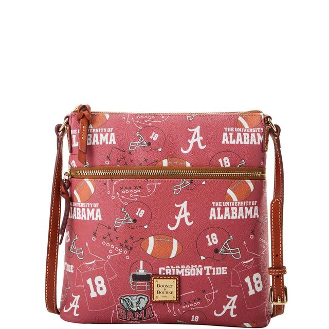 Dooney & Bourke Womens Collegiate University of Alabama Crossbody Coated Cotton Shoulder Bag in Red Product Image