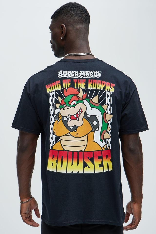 Super Mario Bowser Oversized Short Sleeve Tee - Black Product Image