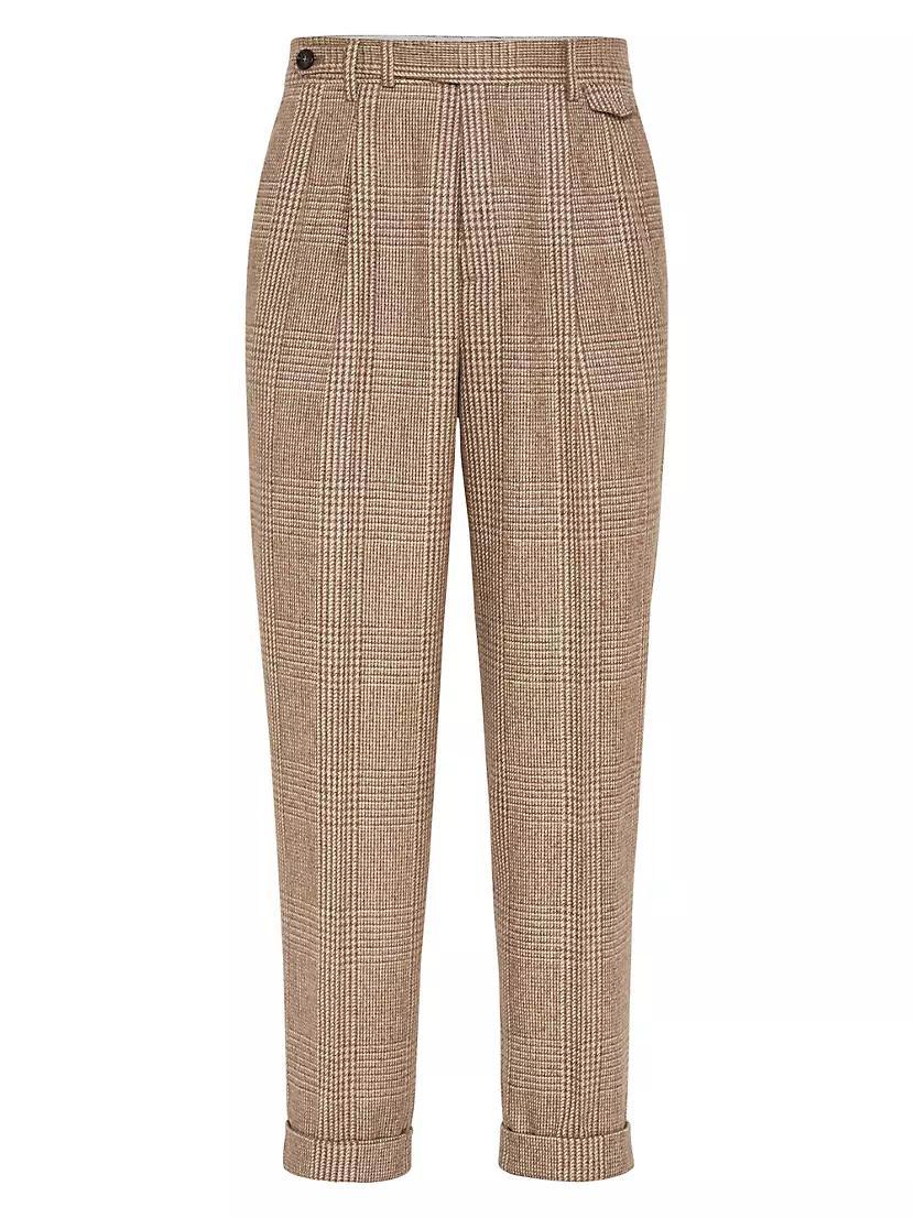 Prince of Wales Leisure Fit Trousers with Double Pleats product image