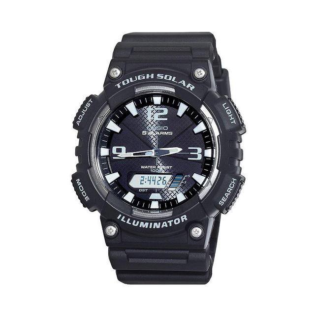 Casio Mens Tough Solar Illuminator Analog & Digital Chronograph Watch, Black Product Image
