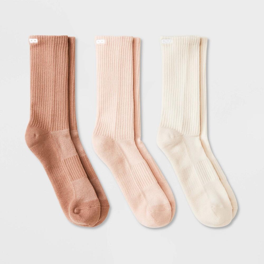 Pair of Thieves Mens Neutral Crew Socks 3pk - Blush 6-12 Product Image