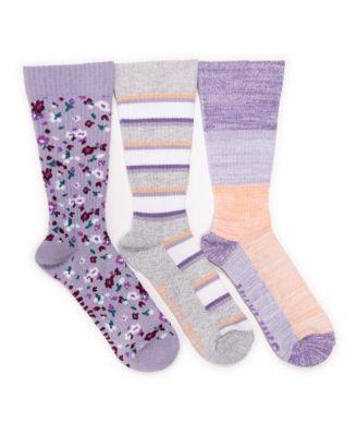 Womens MUK LUKS 3-Pack Cotton Compression Crew Socks Product Image