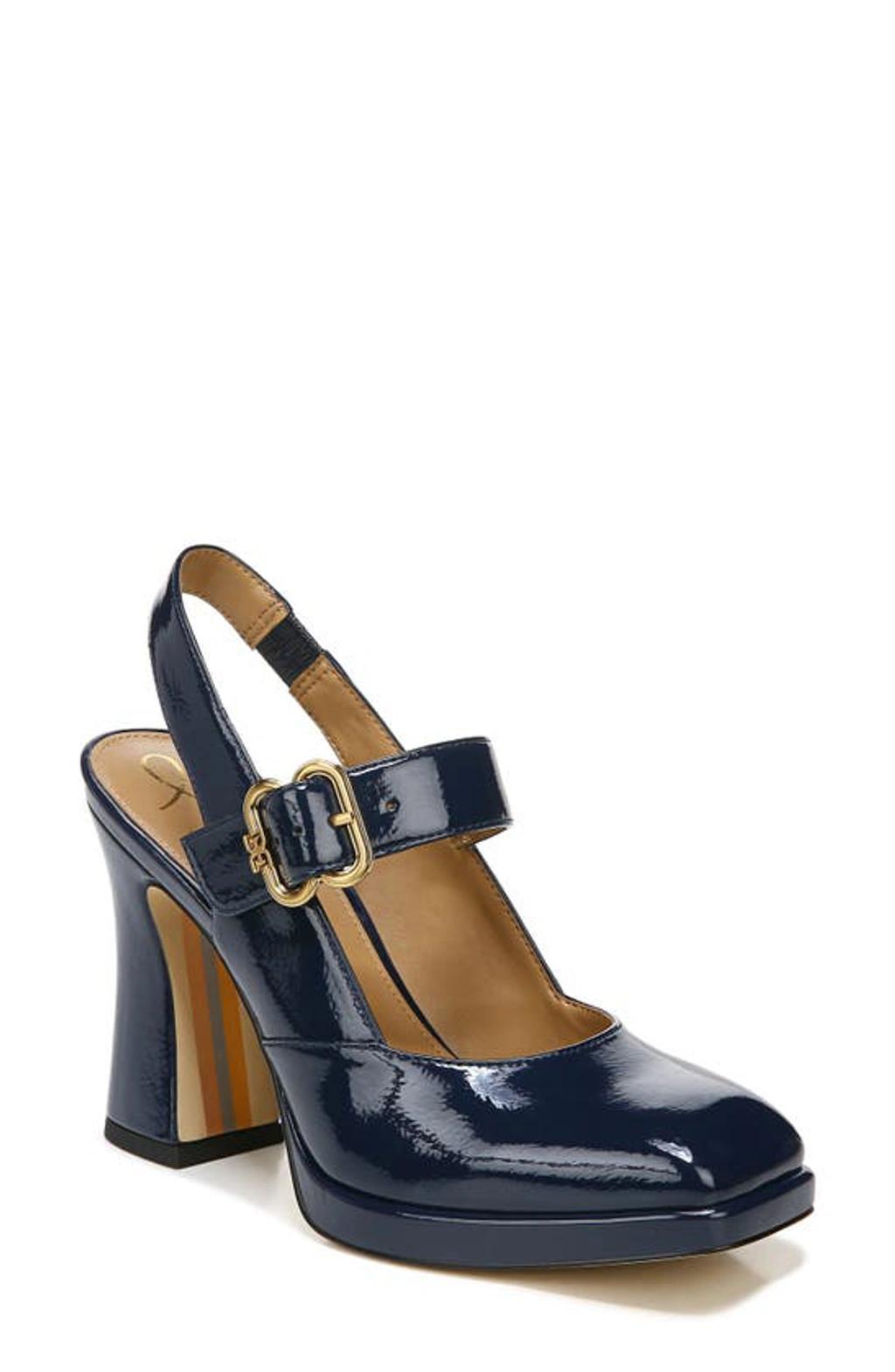 SAM EDELMAN Jildie Platform Slingback Sandal In Navy Product Image