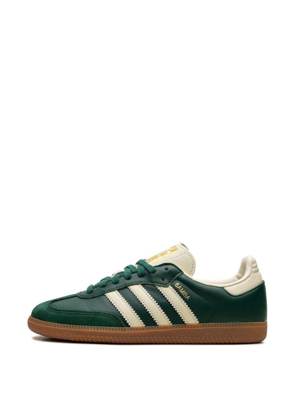 ADIDAS ORIGINALS Adidas Womens Collegiate Green Cream W Samba Og Logo-embellished Leather Low-top Trainers Product Image