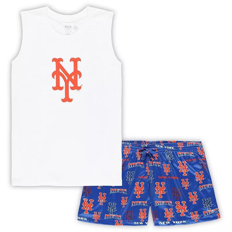 Womens Concepts Sport /Royal New York Mets Plus Size Tank Top & Shorts Sleep Set Product Image