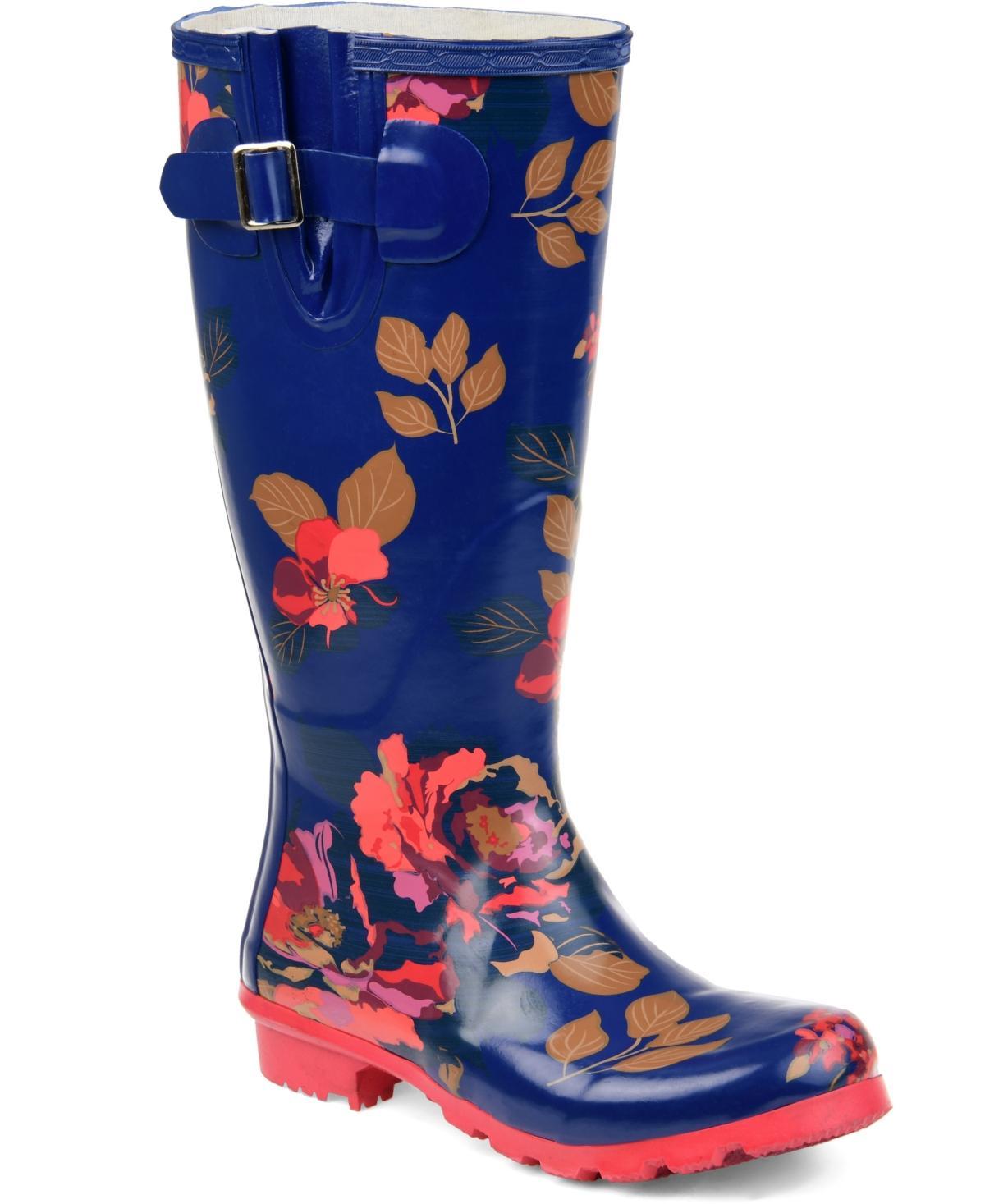 Journee Collection Mist Womens Water Resistant Rain Boots, Girls Blue Product Image