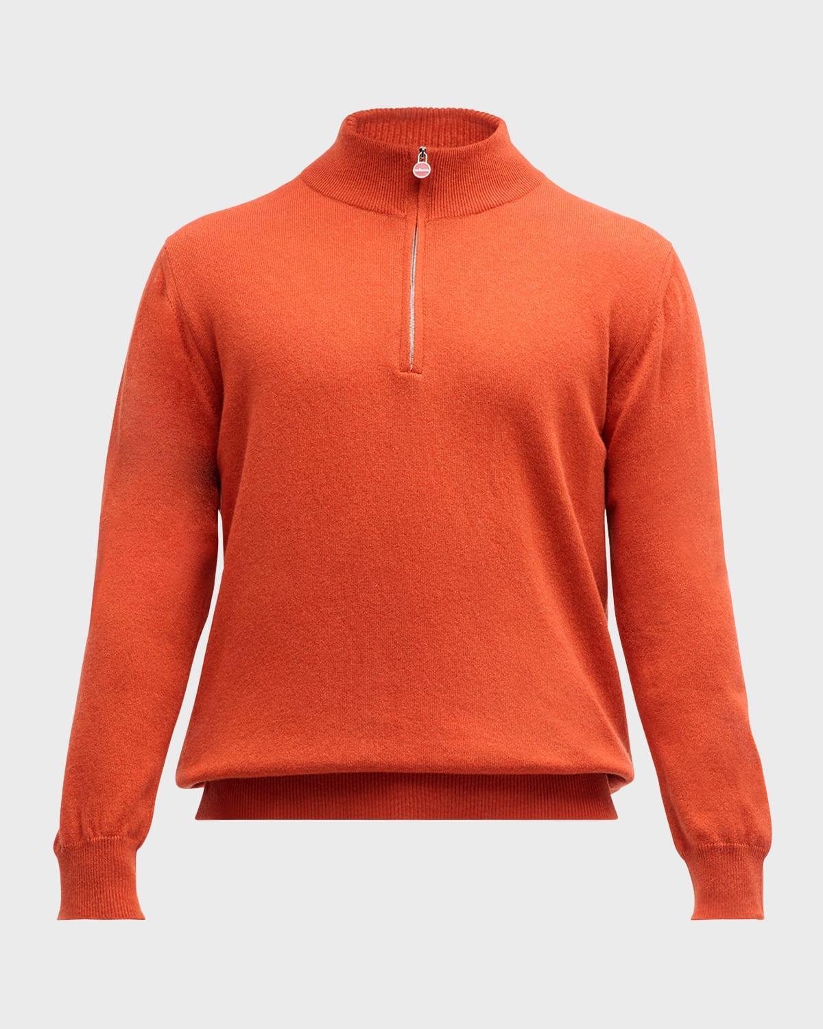 Mens Cashmere Quarter-Zip Sweater Product Image