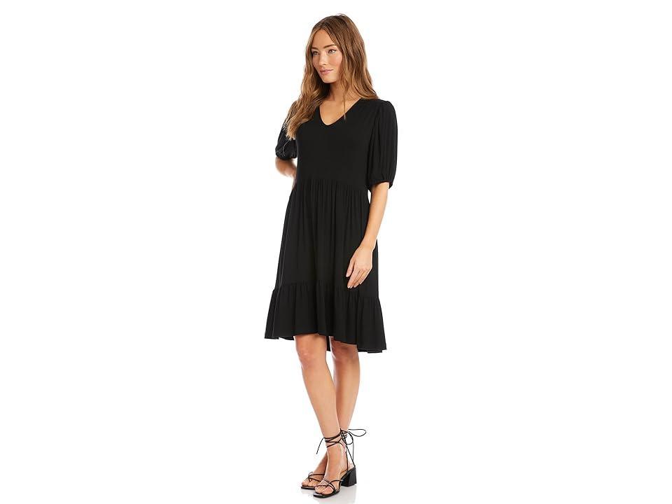 Karen Kane Puff Sleeve Tiered Dress Women's Dress Product Image