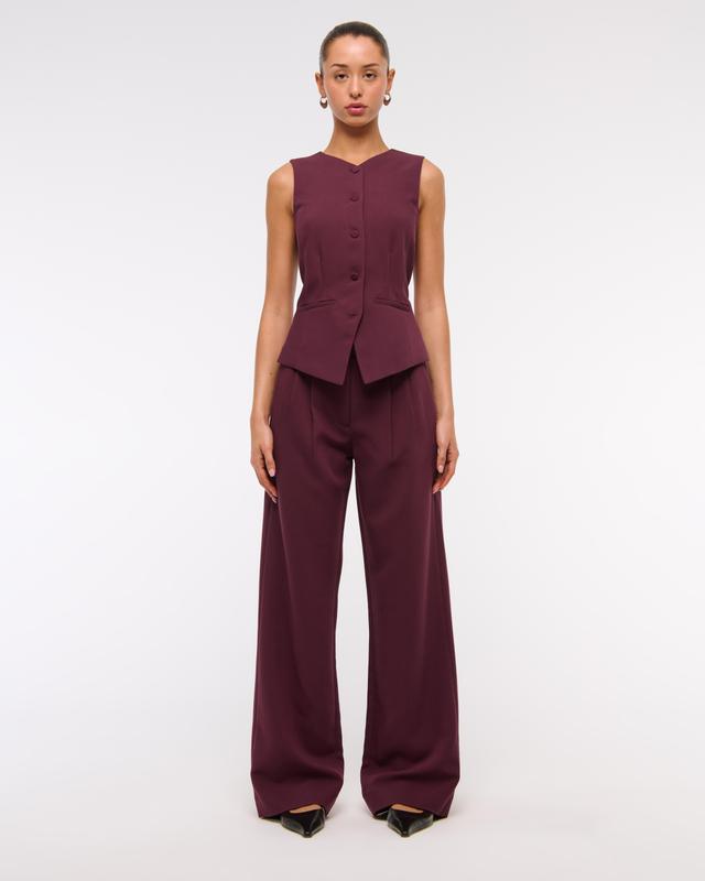 A&F Sloane Low Rise Tailored Wide Leg Pant Product Image