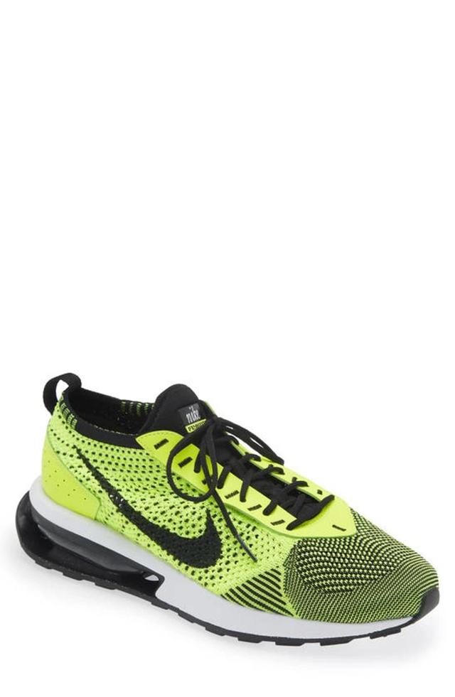 Air Max Flyknit Racer "volt" Sneakers In Yellow Product Image