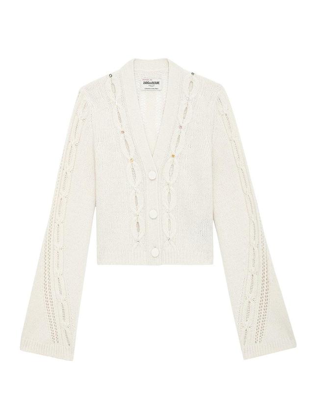 Womens Barley Wool Cardigan Product Image