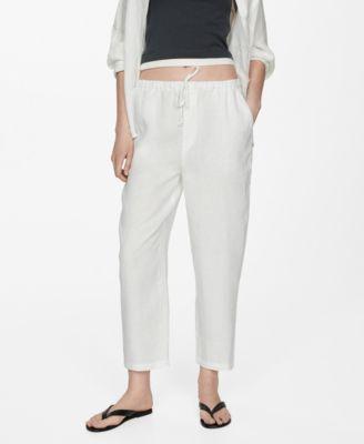 Women's 100% Linen Jogger Trousers Product Image