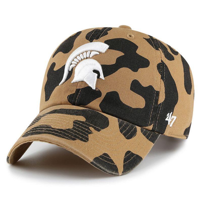 Womens 47 Michigan State Spartans Rosette Leopard Clean Up Adjustable Hat Product Image