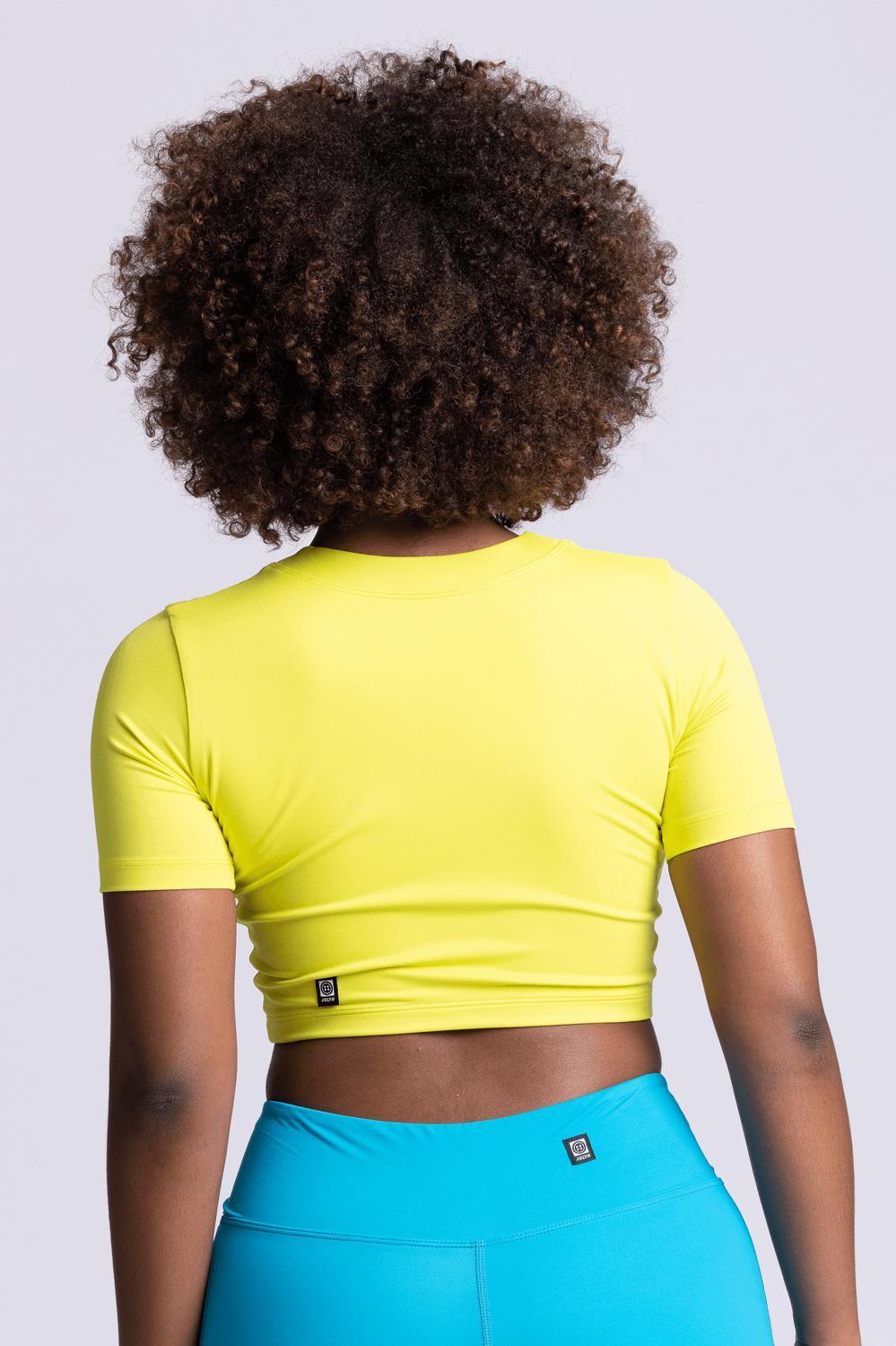 Aurora Short Sleeved Crop Rashie - Glowstick Female Product Image