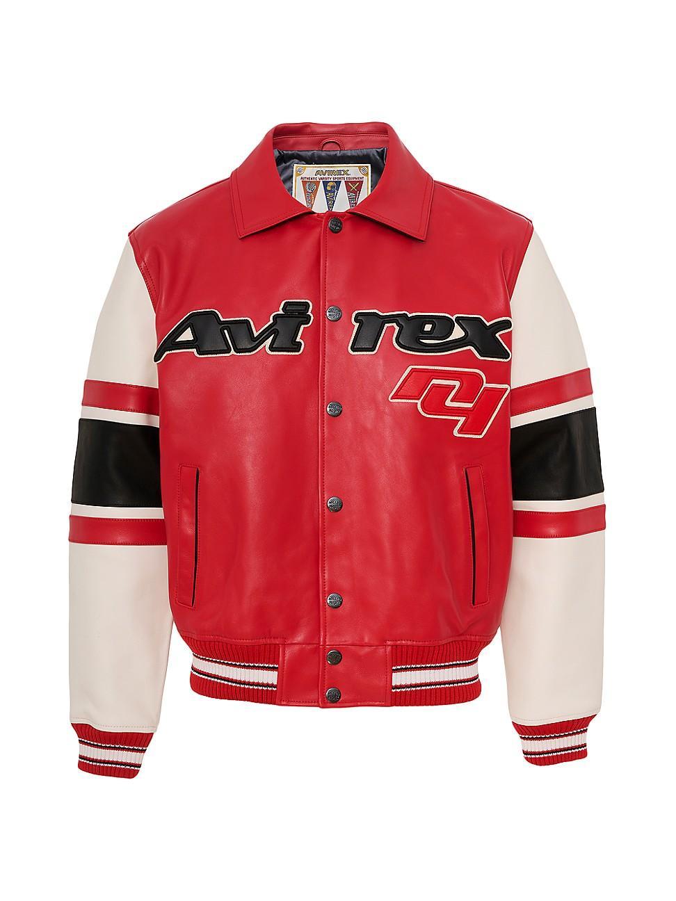 Mens Legend Leather Bomber Jacket Product Image