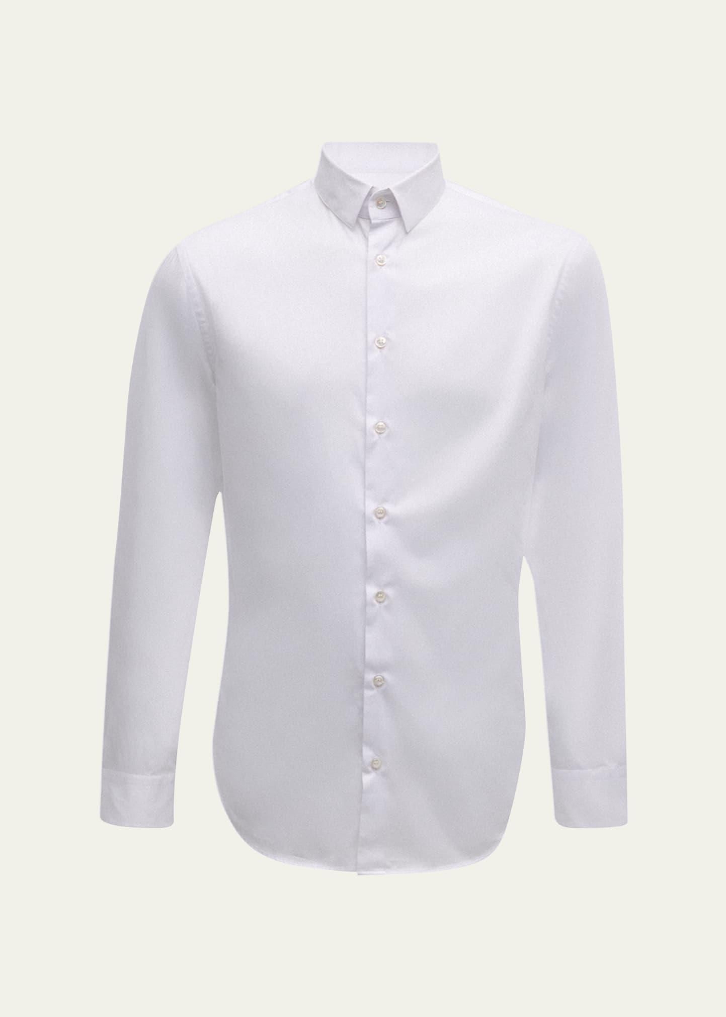 Mens Solid Cotton Sport Shirt Product Image