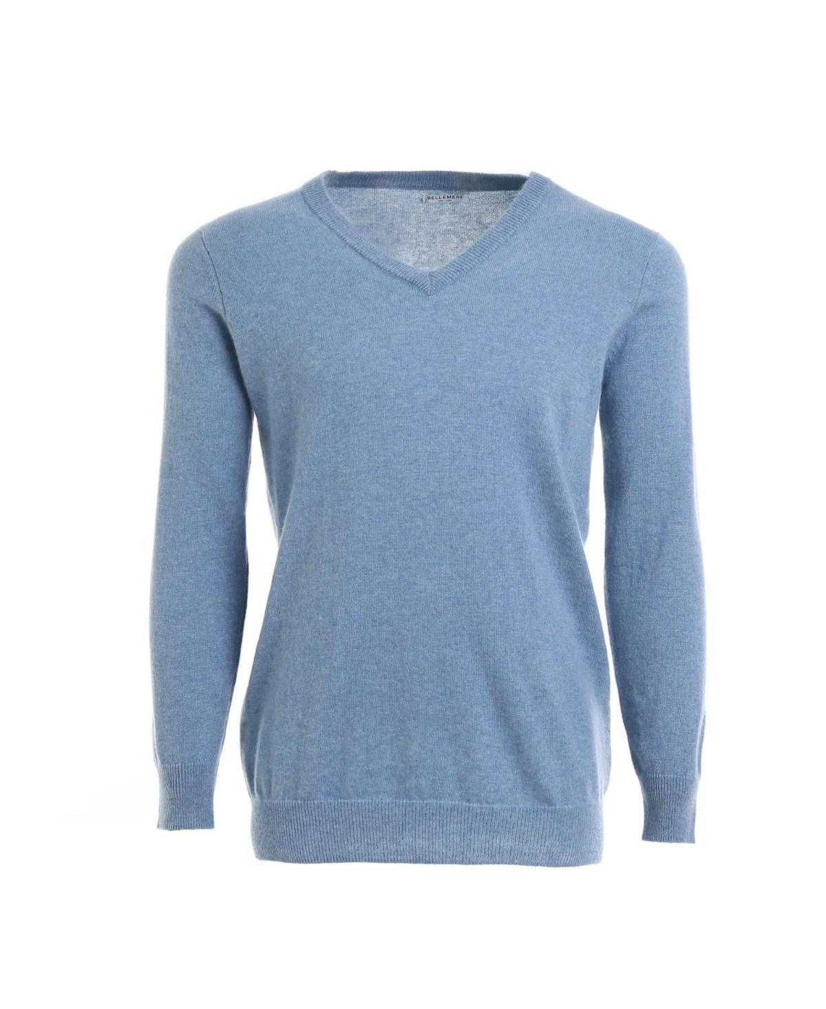 Bellemere Mens Solid V-Neck Merino Sweater Product Image