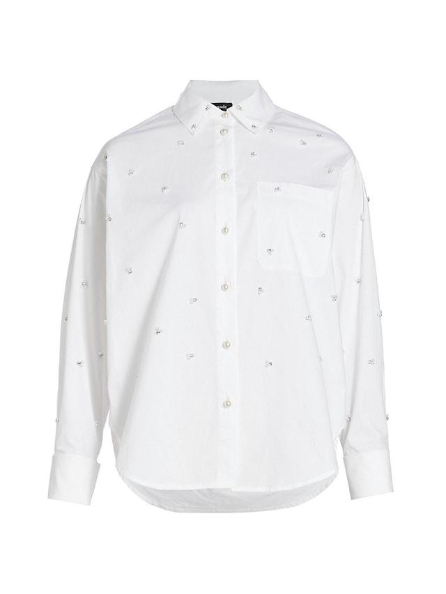 Womens Mainline Embellished Poplin Long-Sleeve Shirt Product Image