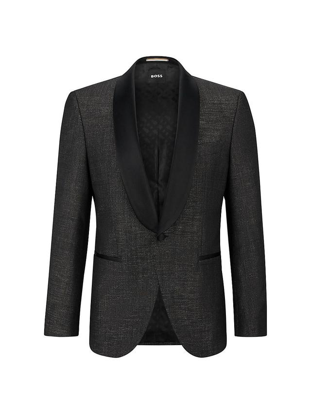 Mens Regular-fit tuxedo jacket in wool-blend twill Product Image