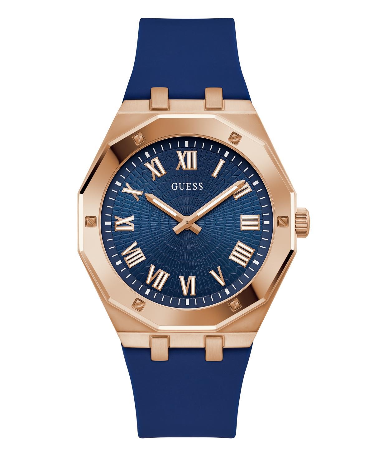 Guess Mens Analog Blue Silicone Watch 42mm Product Image