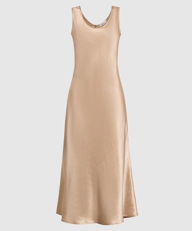 Max Mara 3Capua Flowing Fabric Dress in Gold Product Image