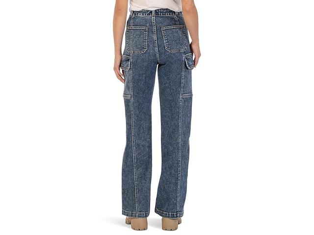 KUT from the Kloth Jodi High-Rise Wide Leg-Utility Cargo Pockets in Wanted (Wanted) Women's Jeans Product Image