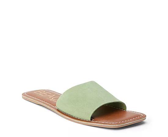 Beach by Matisse Bali Womens Suede Slide Sandals Green Product Image