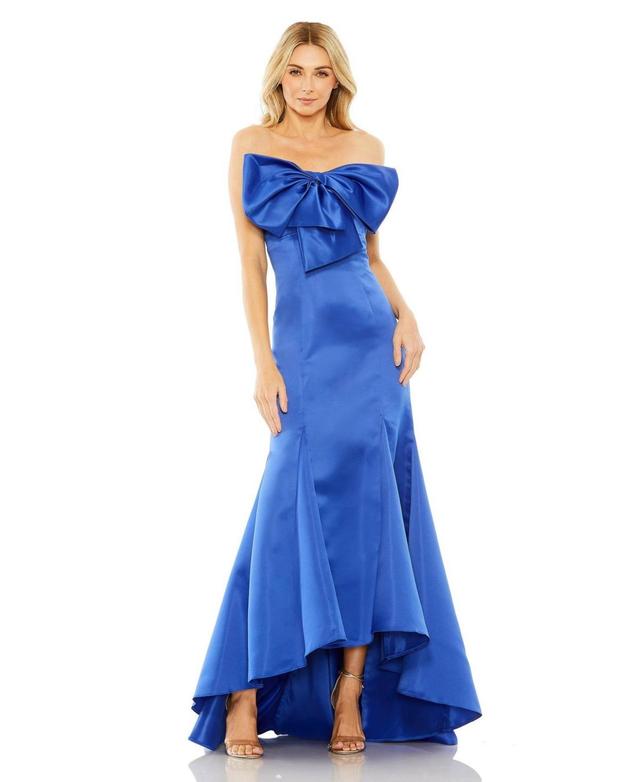 Mac Duggal Womens Ieena Strapless Bow Mermaid Gown Product Image