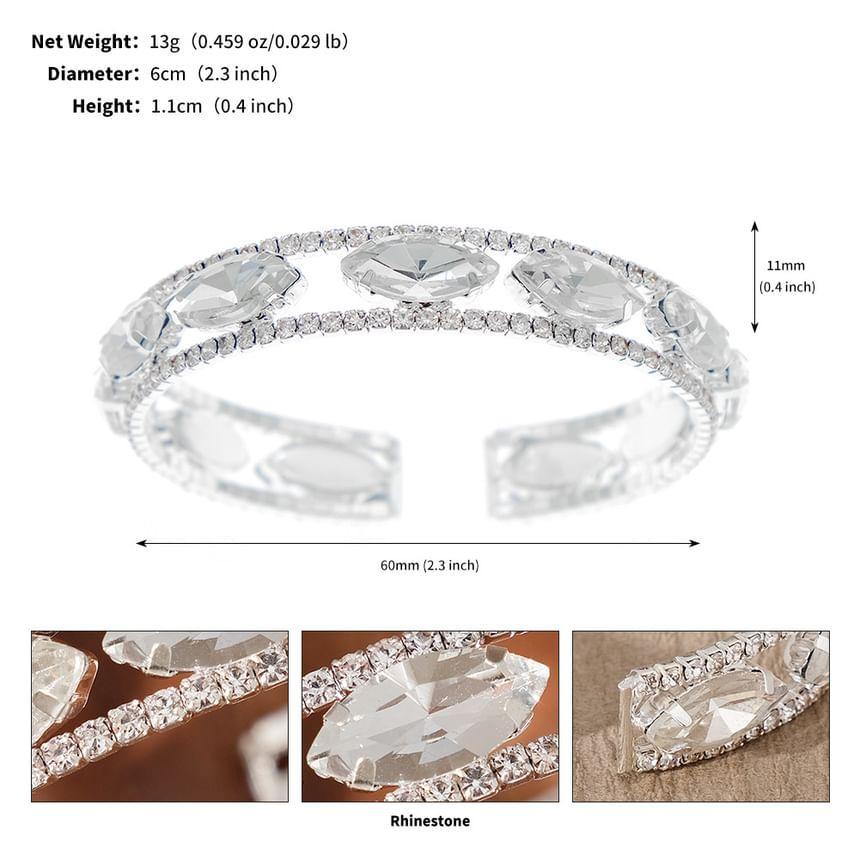 Rhinestone Open Bangle Product Image