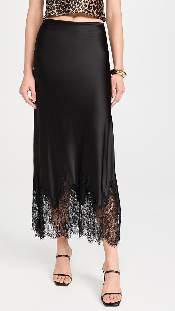 alice + olivia Maeve Midi Slip Skirt | Shopbop product image