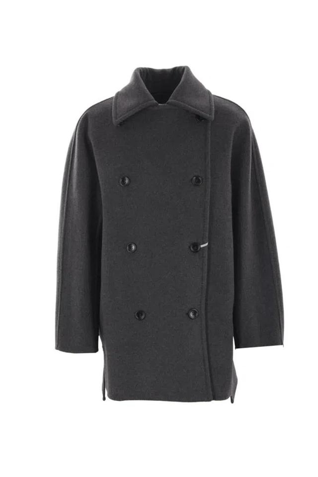 Oversized Wool And Cashmere Coat In Grey Product Image