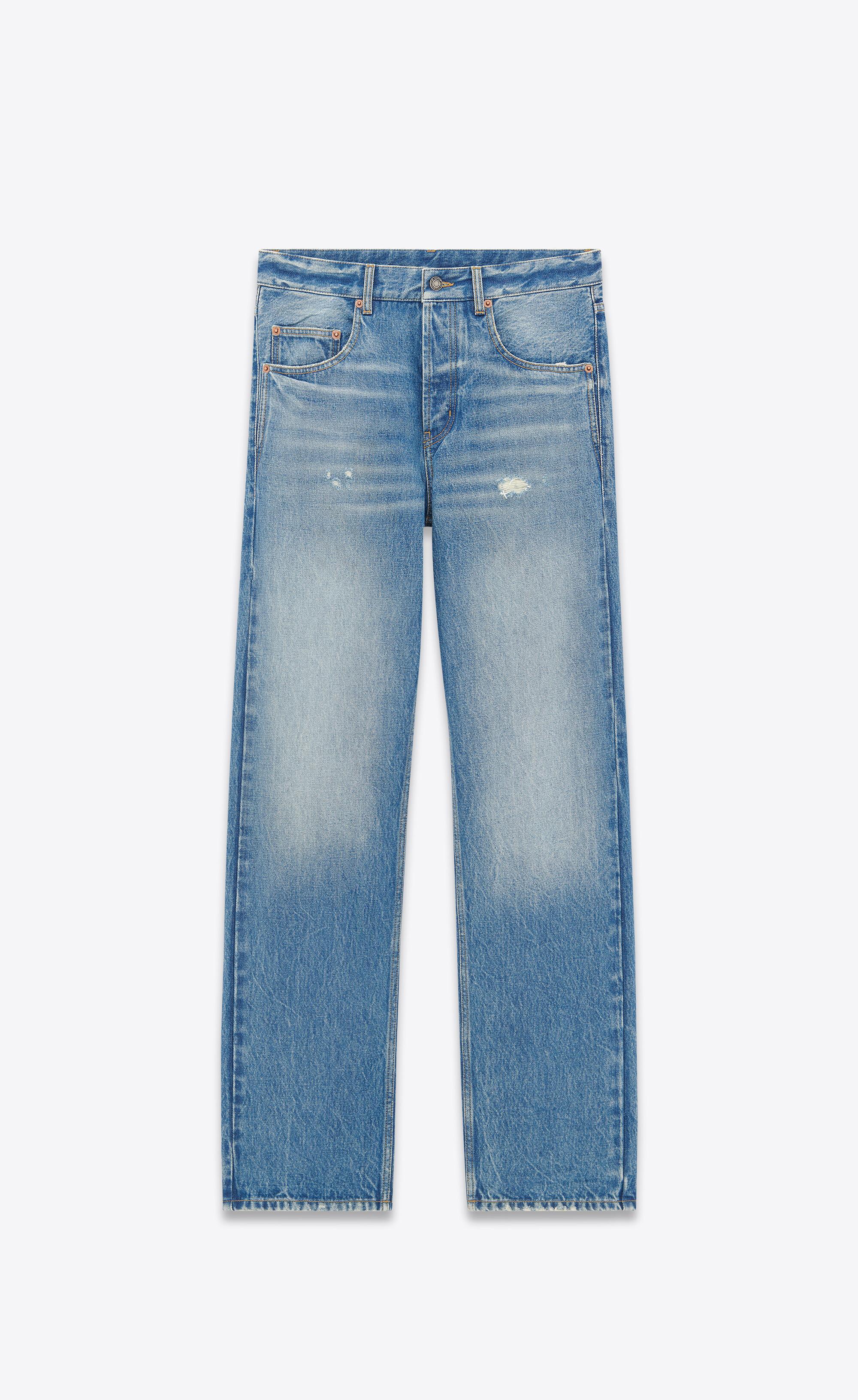 long extreme baggy jeans in lake medium blue denim Product Image