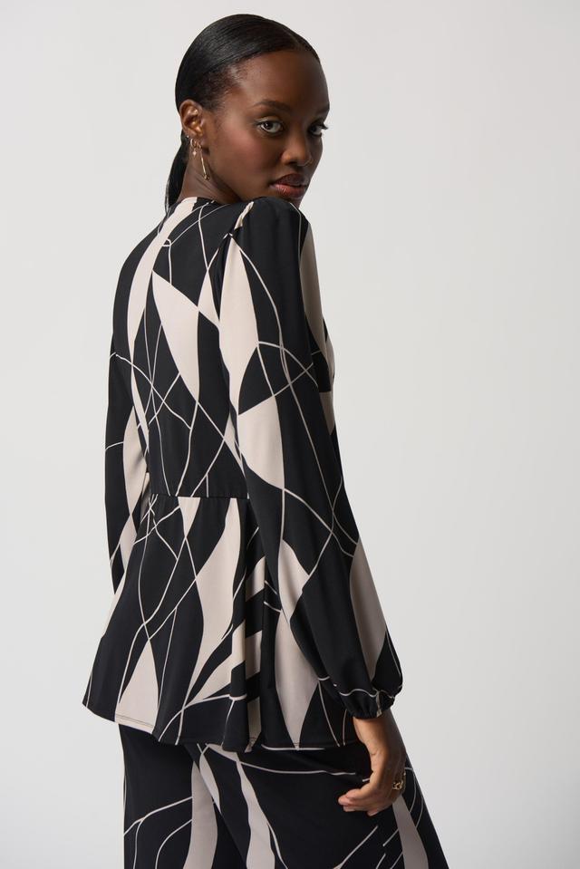 Abstract Print Wrap Tunic Product Image