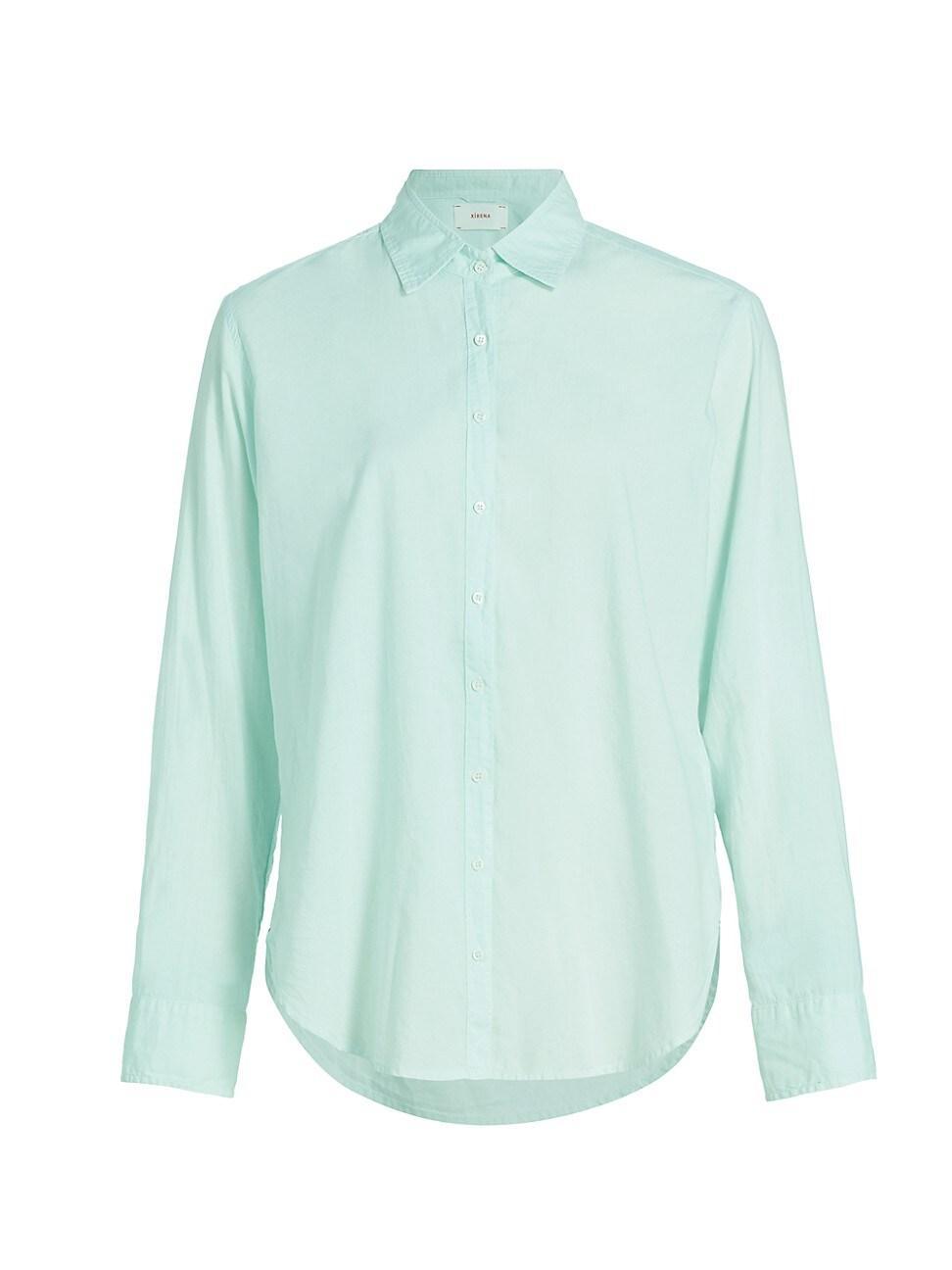 Womens Beau Cotton Button-Front Shirt Product Image