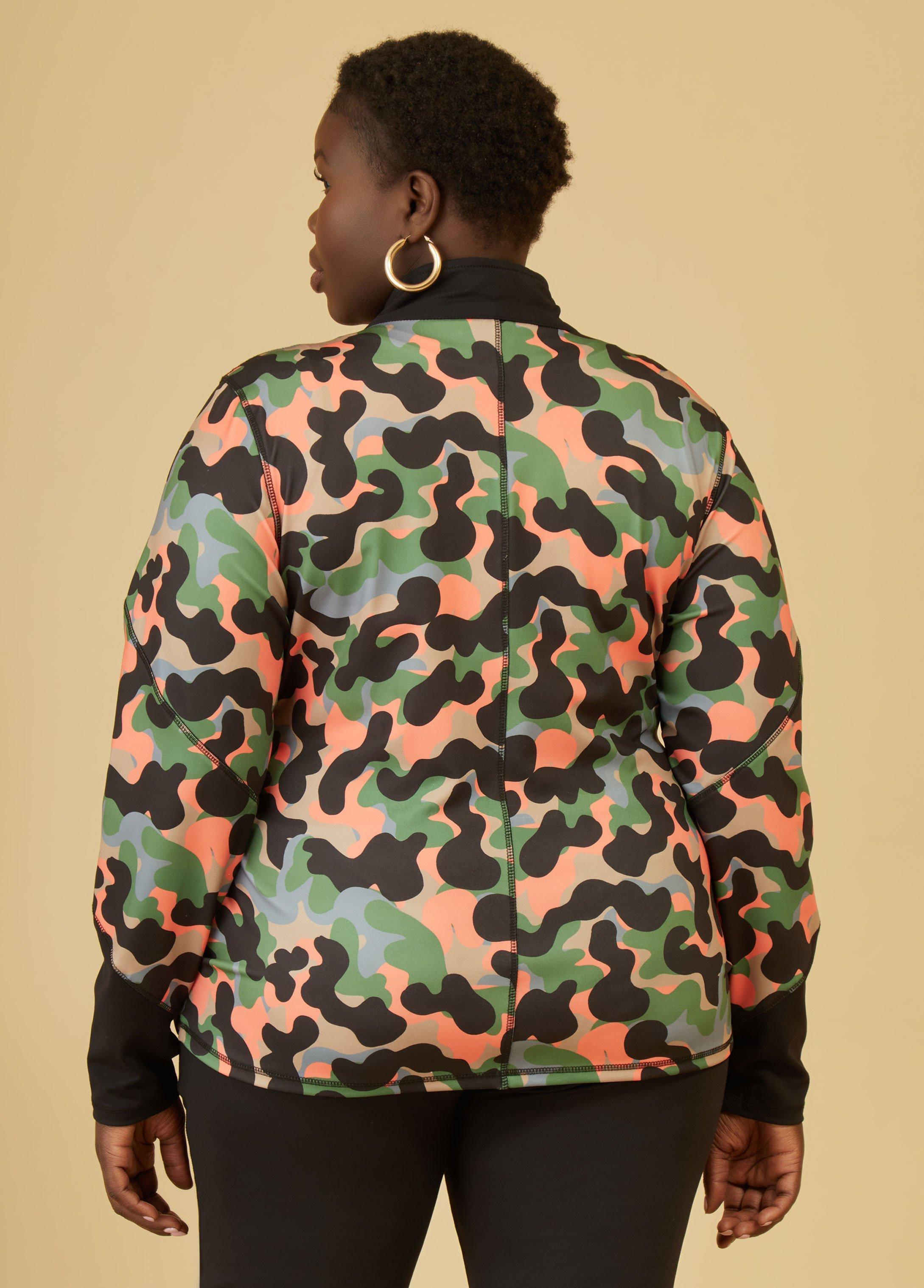 Camo Print Paneled Jacket Product Image