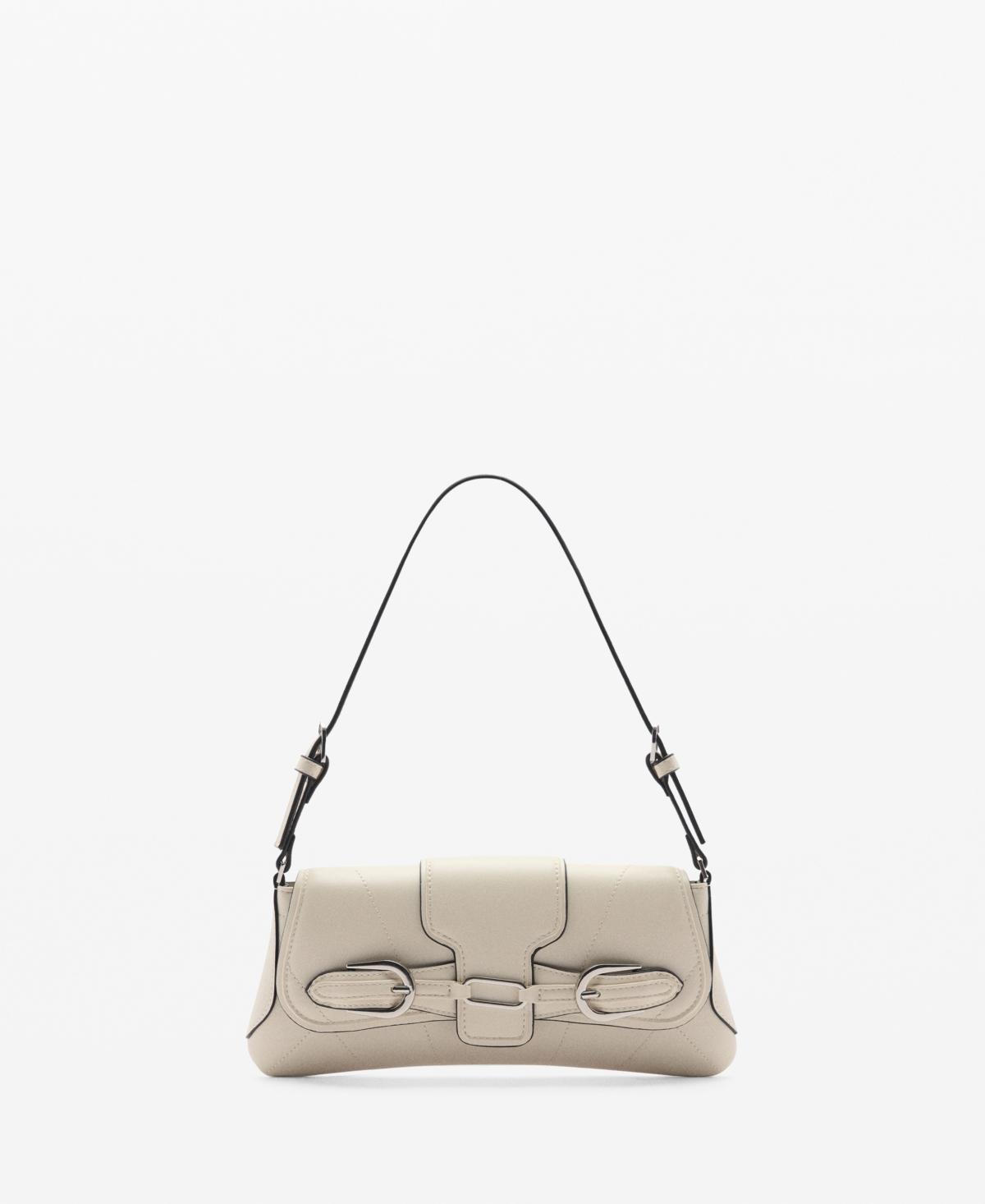 Mango Womens Buckles Detail Shoulder Bag Product Image