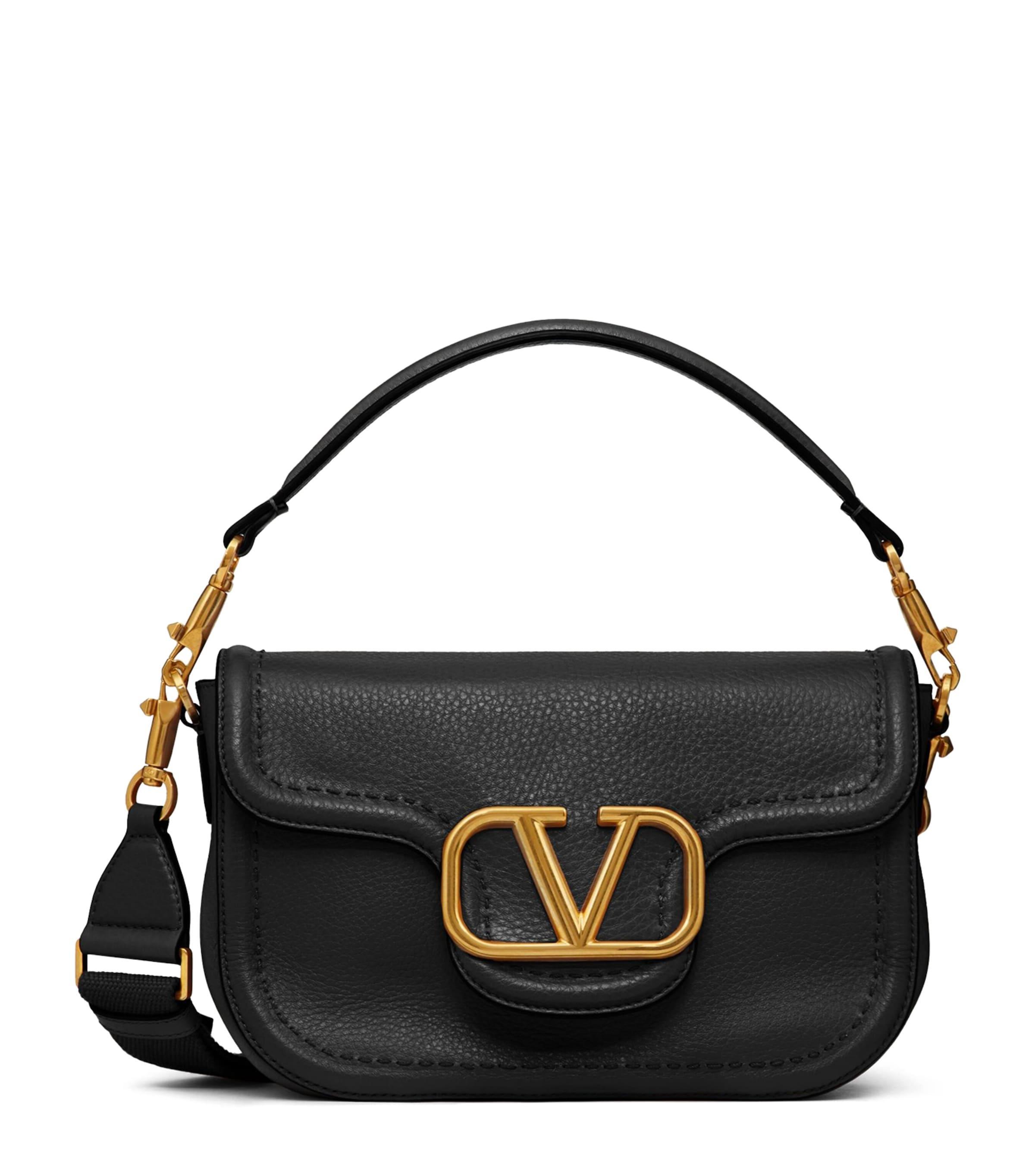 VALENTINO GARAVANI Leather Alltime Shoulder Bag In Blue Product Image