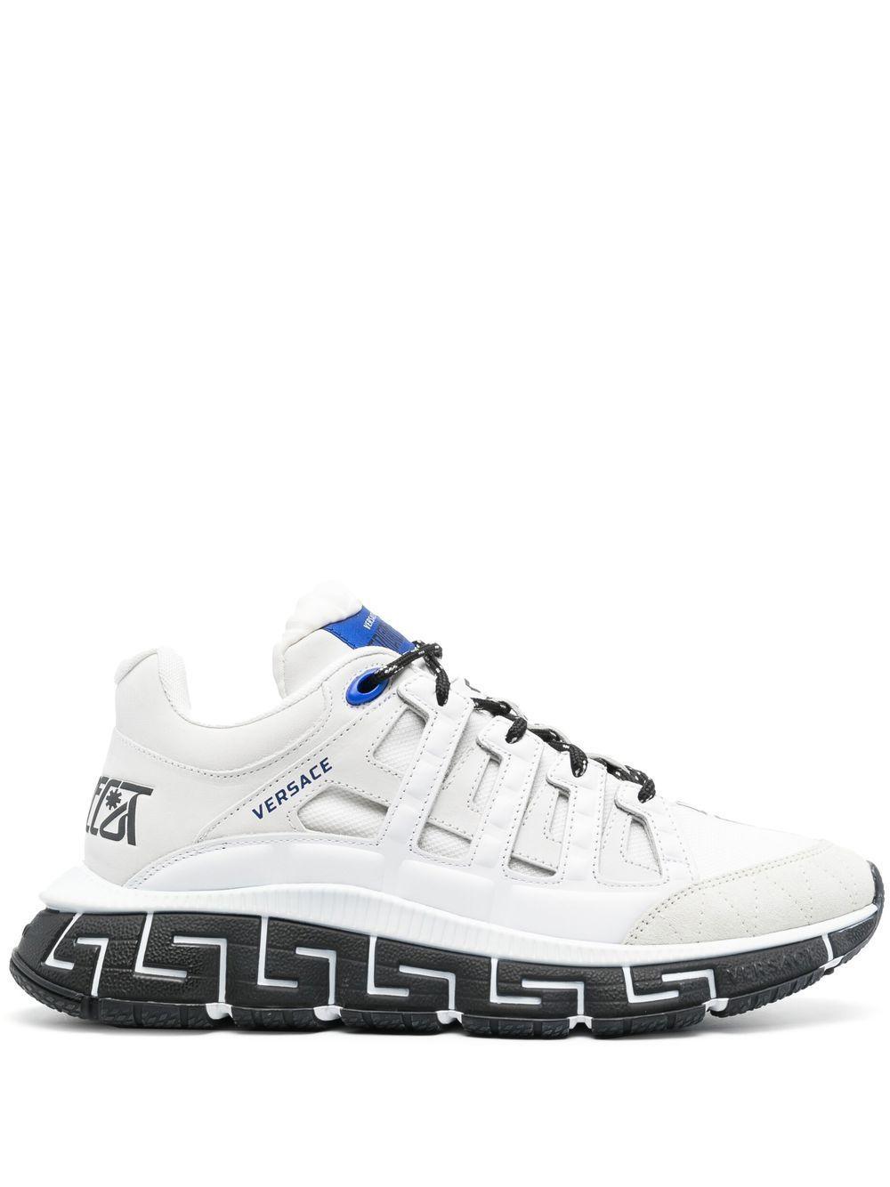 VERSACE Trigreca Low-top Sneakers In Off White Navy Product Image