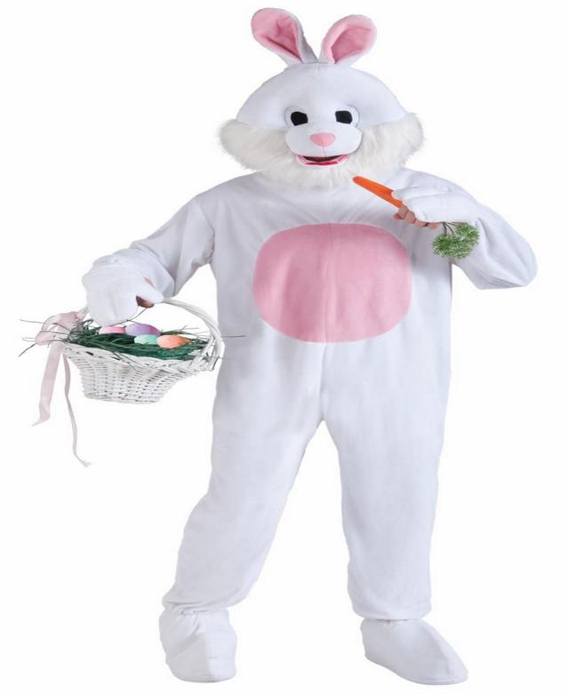 Buy Seasons Mens Bunny Mascot Costume - White Product Image