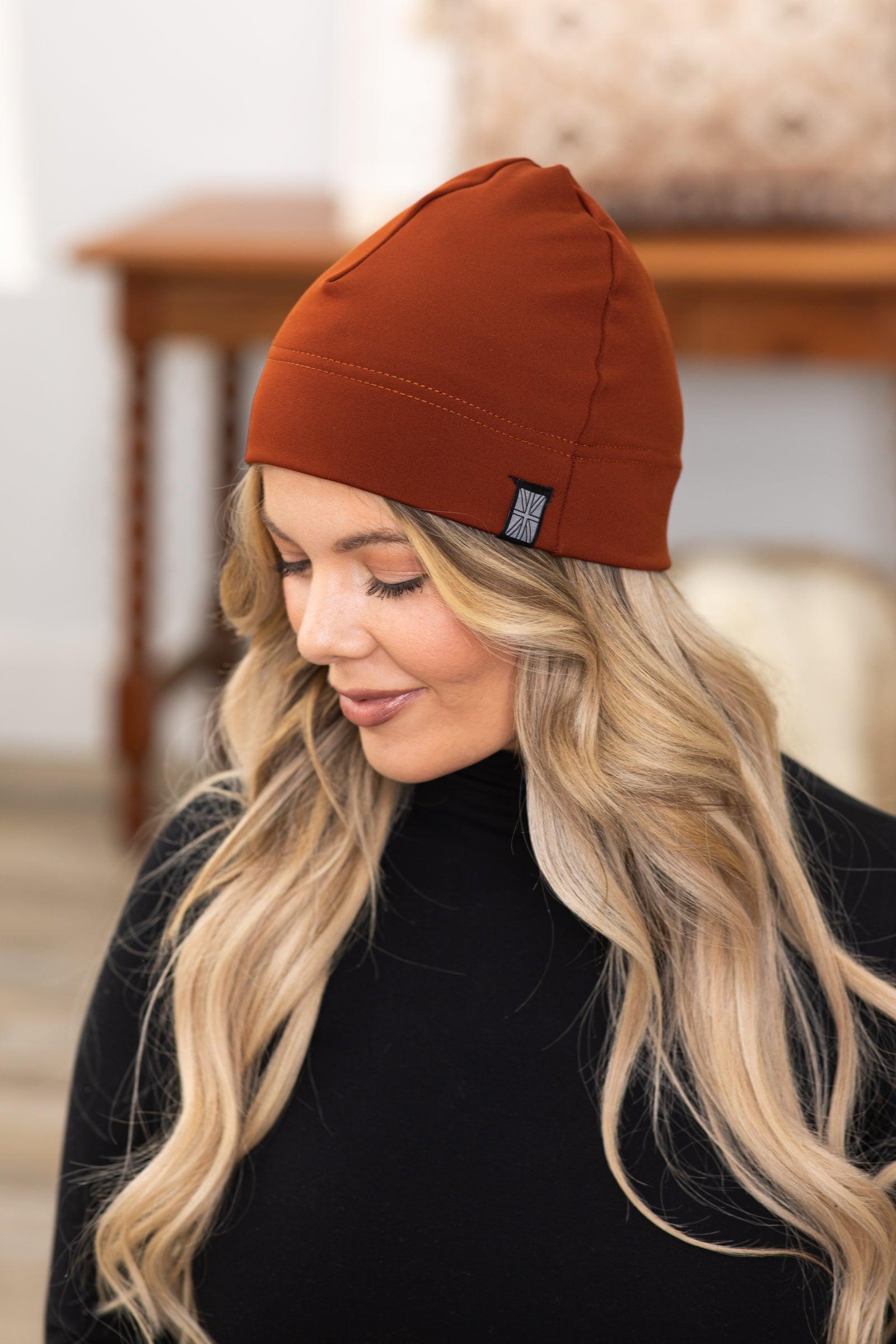 Dark Rust Thermal Knit Beanie Product Image