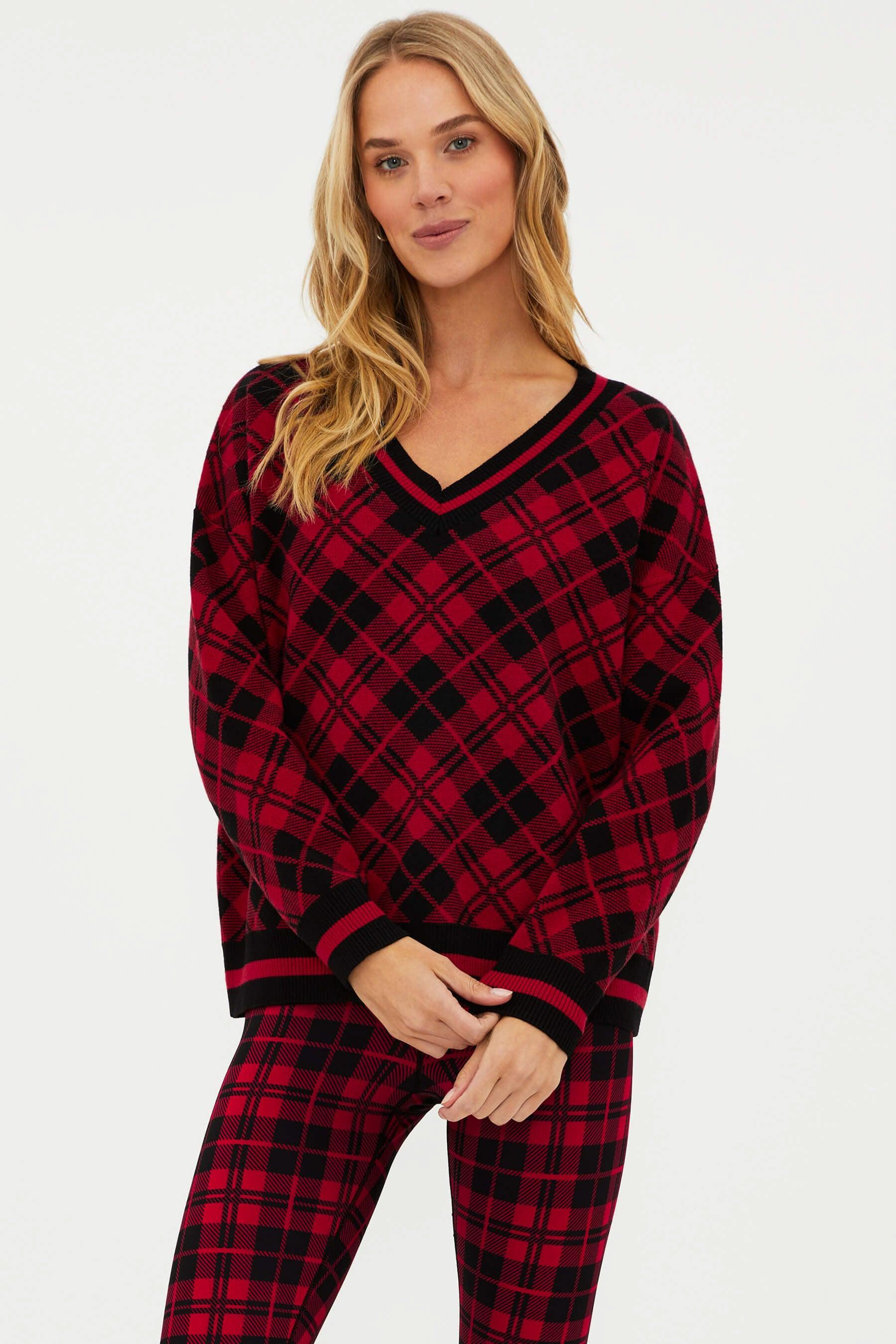 Joey Sweater Merry Plaid Product Image