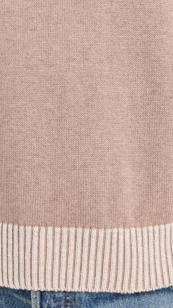 MONROW Cotton Cashmere Funnel Sweater | Shopbop Product Image