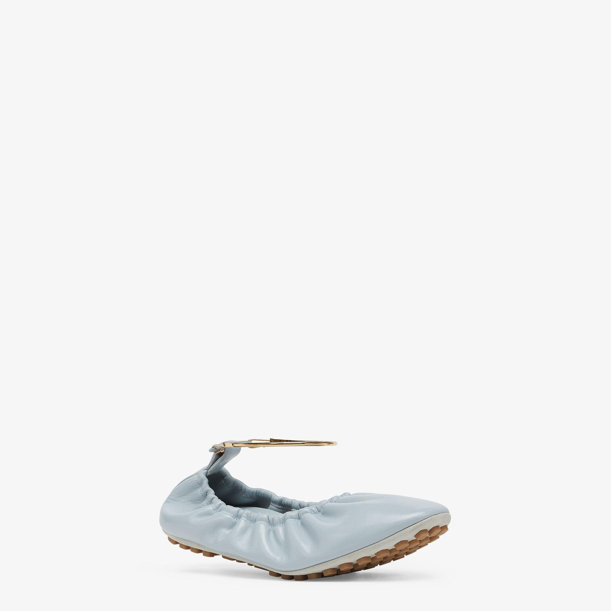 Fendi FiloLight blue leather ballerinas Product Image