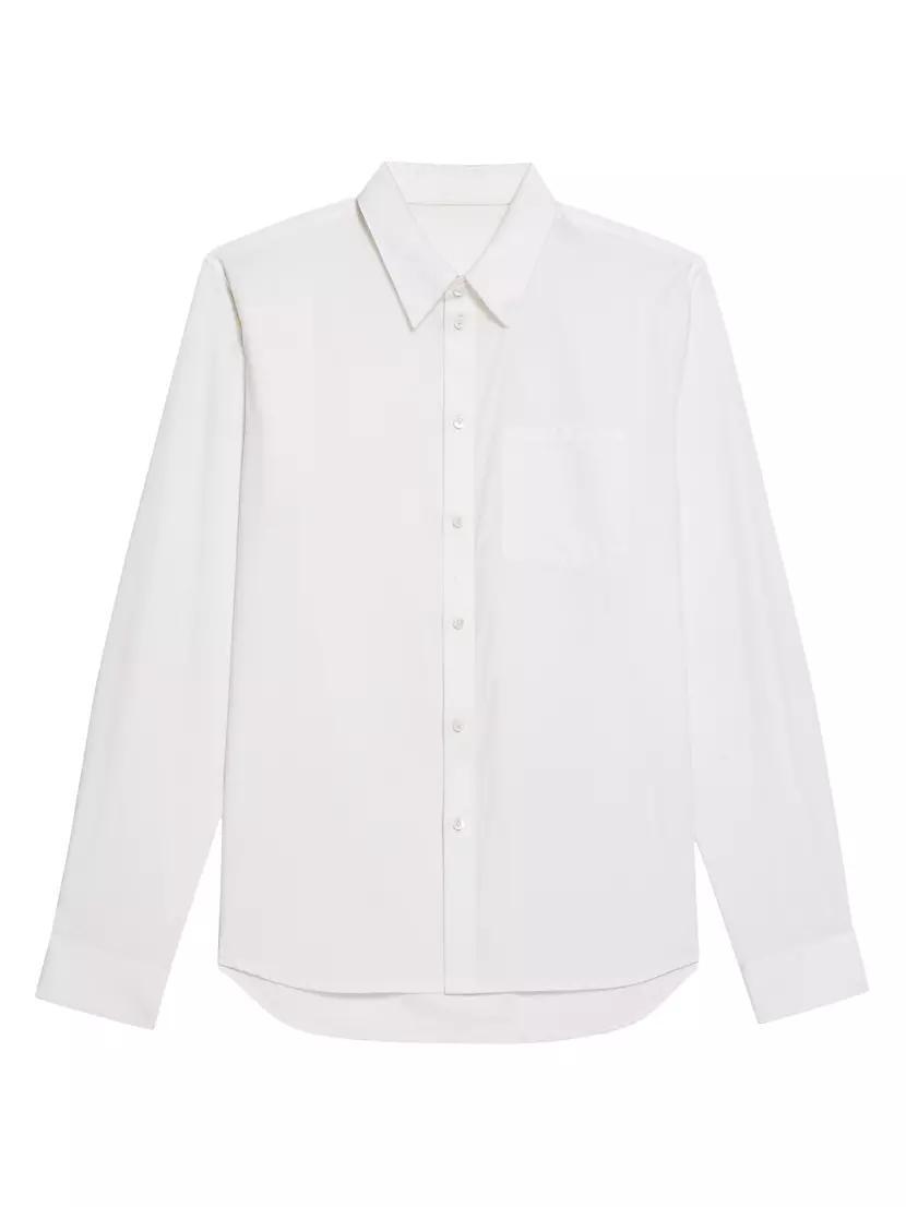 Cotton Poplin Button-Front Shirt Product Image