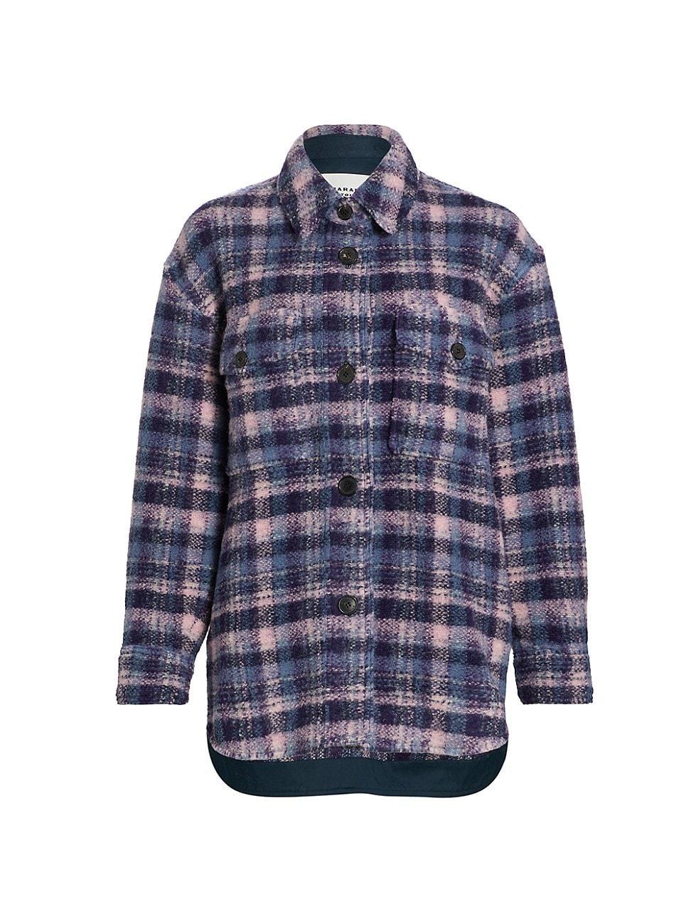 Womens Harveli Wool-Blend Plaid Shacket Product Image