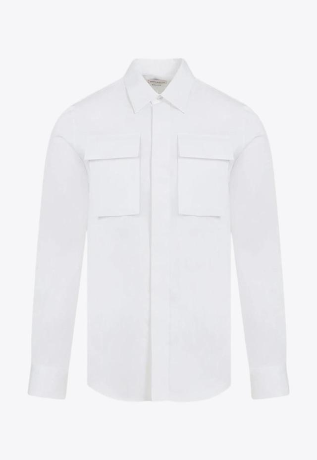 White Long Sleeve Shirt Product Image