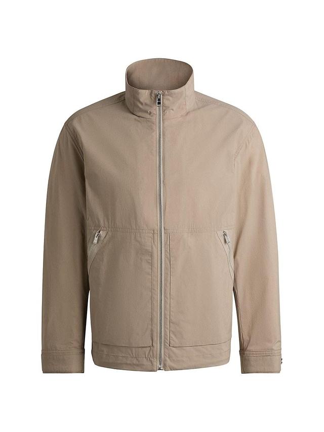 Boss By  Men's Water-repellent Jacket In Dark Beige Product Image