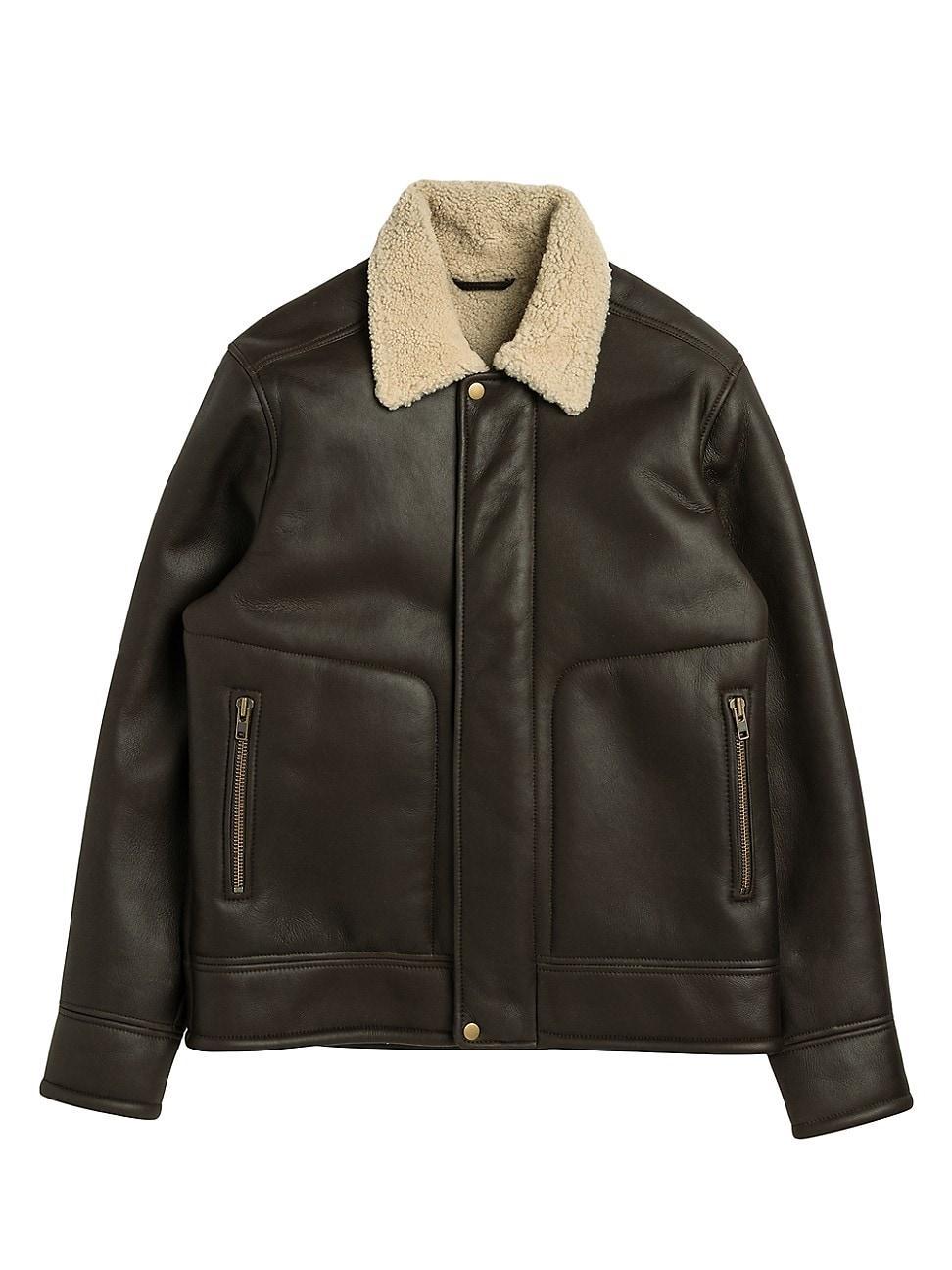 Mens Arrowtown Shearling & Leather Jacket Product Image