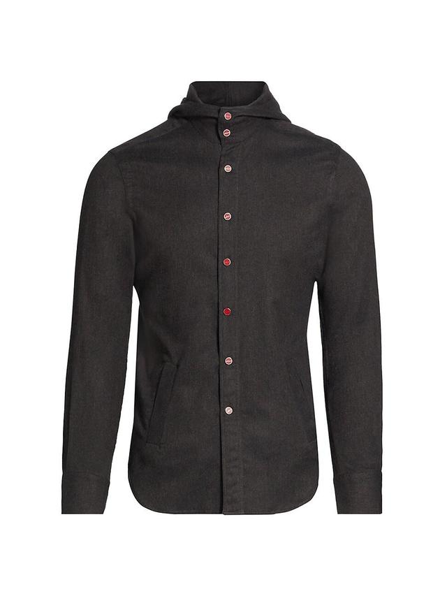 Mens Mariano Hooded Cotton Shirt Product Image